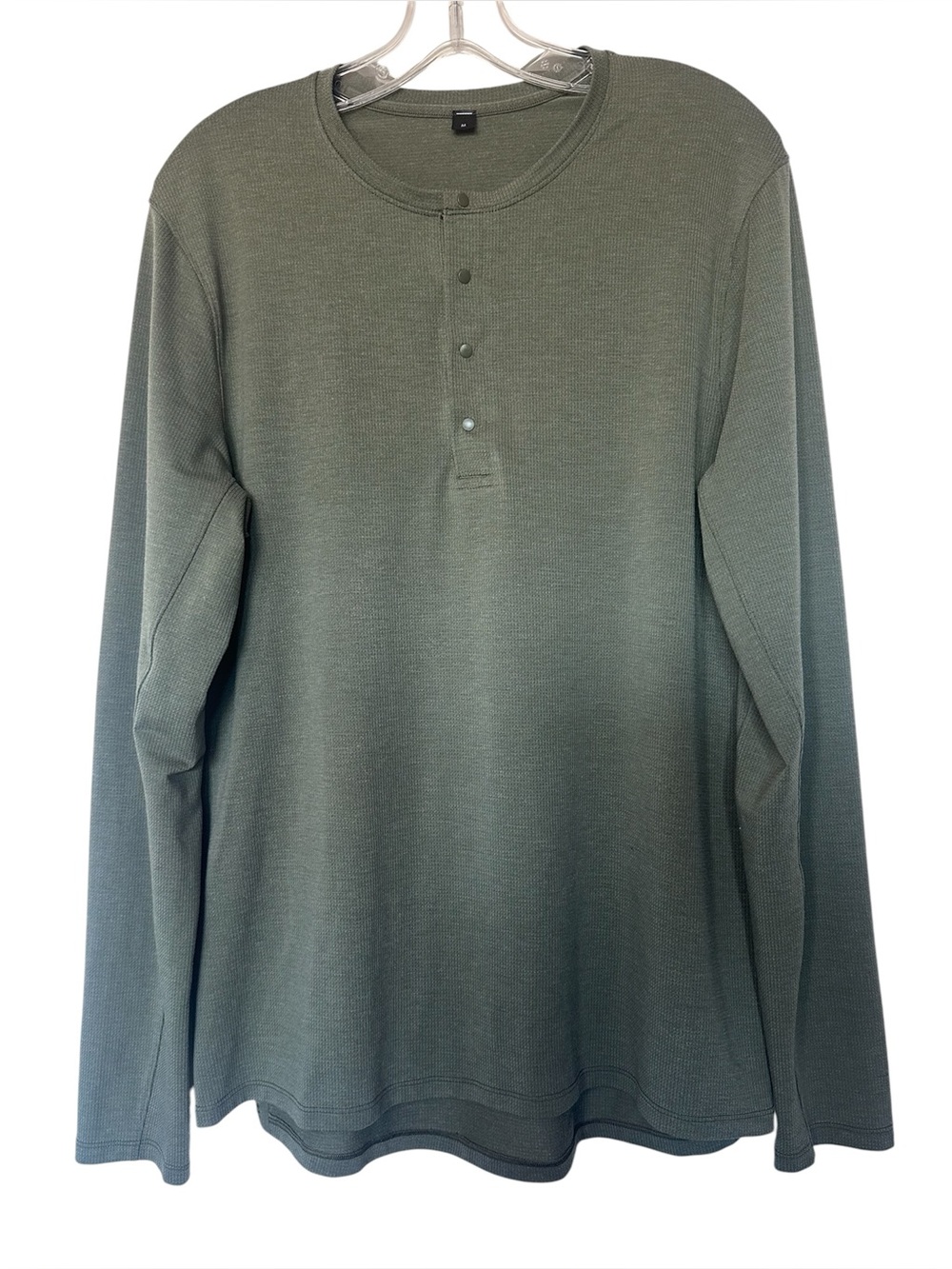 Lululemon Reinstate Long Sleeve Henley Medium Heathered Olive Men’s